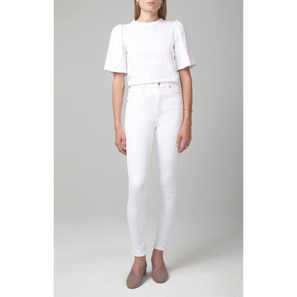 Citizens of Humanity Chrissy High Rise Skinny Fit in White Sculpt Size 28